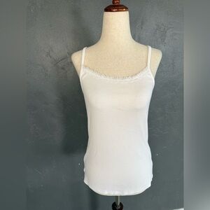 Justice White Lace-Trim Camisole